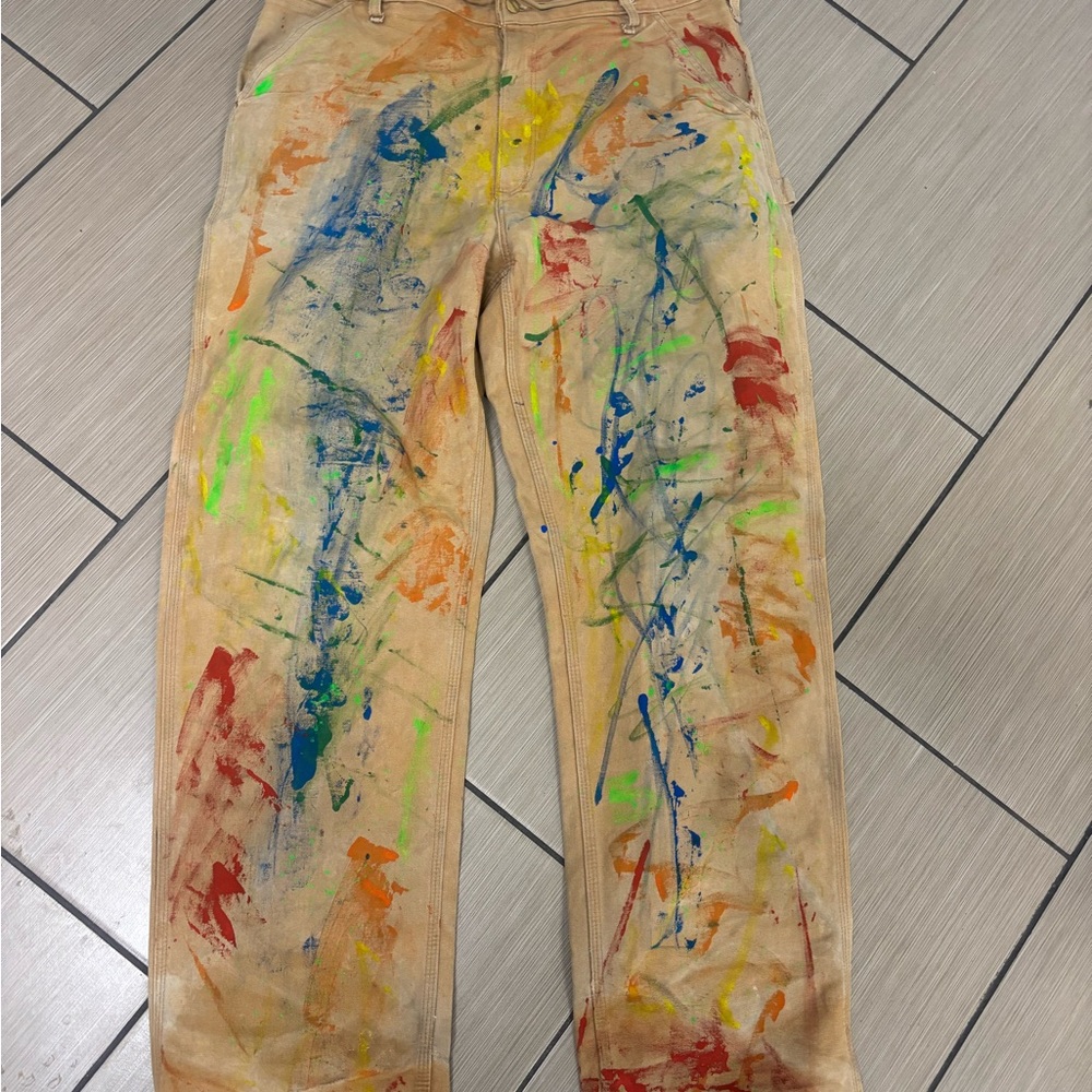 Carhartt Painted Work Pants Size 38x36